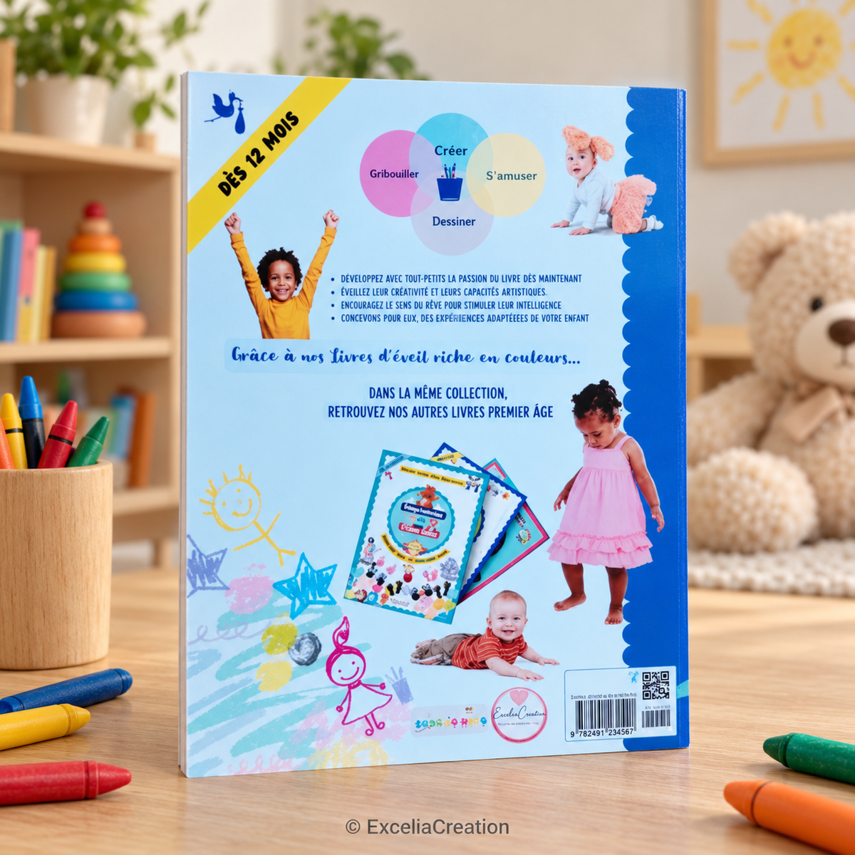 Dos du cahier Les Gribouillis de mon Bébé
