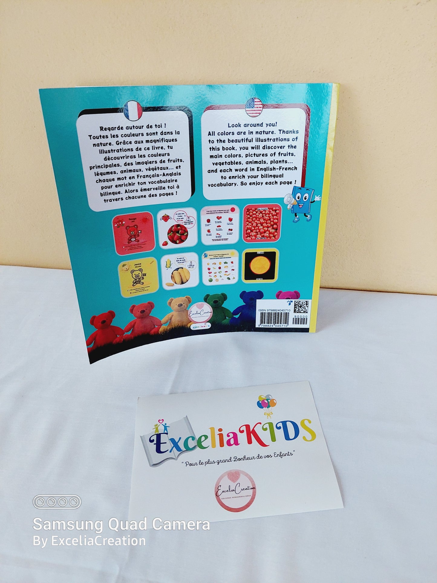 J'apprends les Couleurs avec mon Doudou - Livre d'activités bilingue Français Anglais - Dès 2 ans: Un Imagier bilingue pour découvrir les couleurs de la nature ... légumes, plantes, végétaux, animaux, fleurs