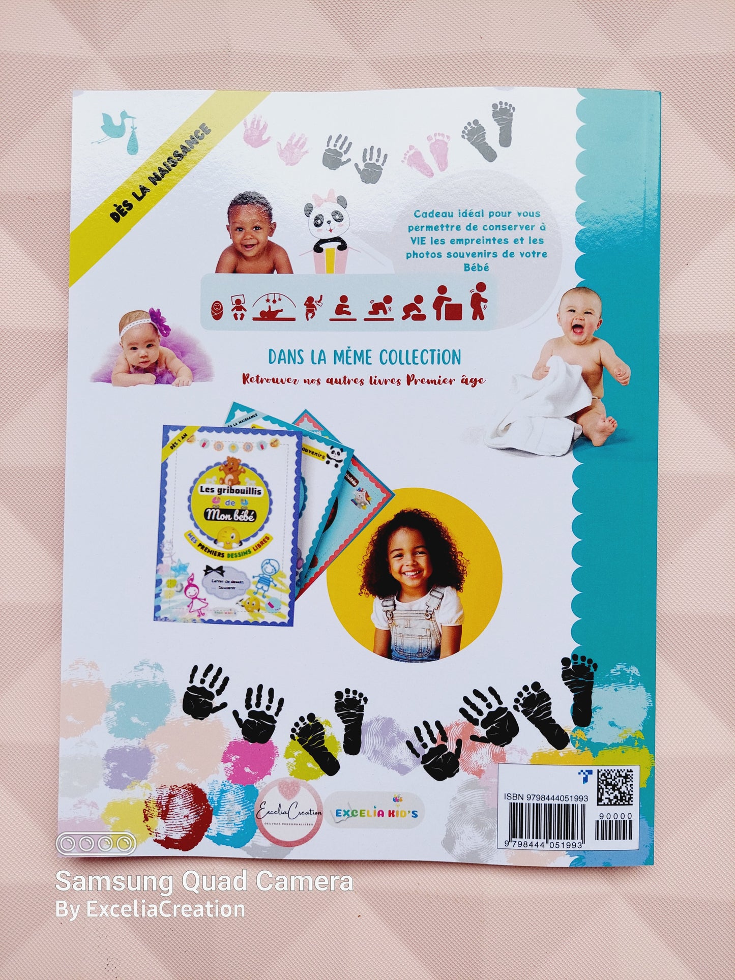 Empreintes de mon Bébé pendant ses 15 premiers mois: Grand livre des souvenirs dès la Naissance: Pour conserver les empreintes des Mains et des Pieds - Parfait cadeau de Naissance pour fille ou garçon