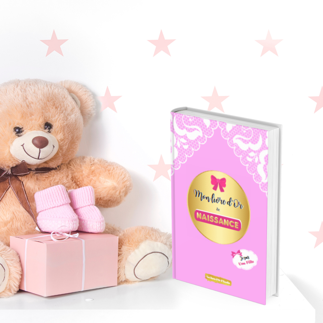 Mon Livre d'Or de Naissance - Je suis une Fille | 80 Pages avec couverture rigide pour conserver toutes vos émotions de naissance