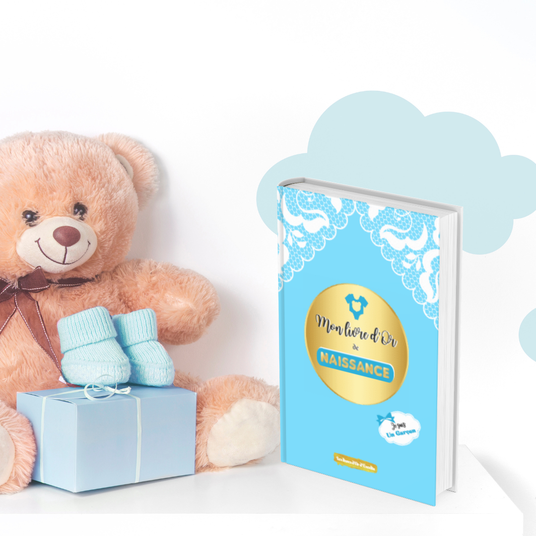 Mon Livre d'Or de Naissance - Je suis un Garçon | 80 Pages avec couverture rigide pour conserver toutes vos émotions de naissance