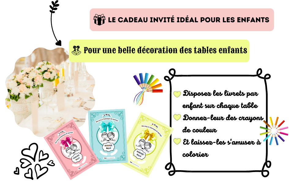 Mes Jeux et Coloriages de Mariage - Cadeau pour enfants invités de 6 à 10 ans - Mariage Royal: Cahier de jeux et d'activités idéal pour divertir les enfants