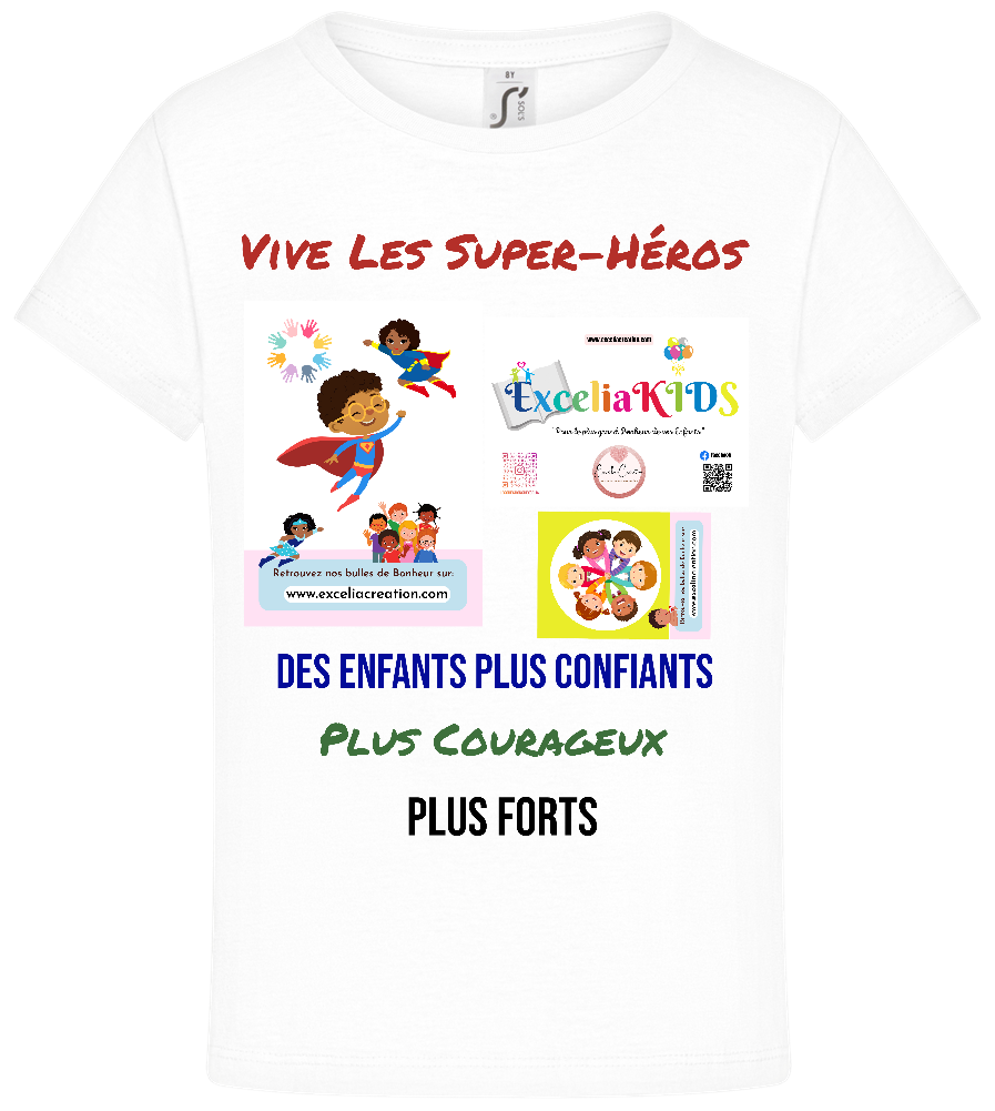 Tee-shirt de super-héros à manches courtes pour enfants - Mixte Garçon ou Fille