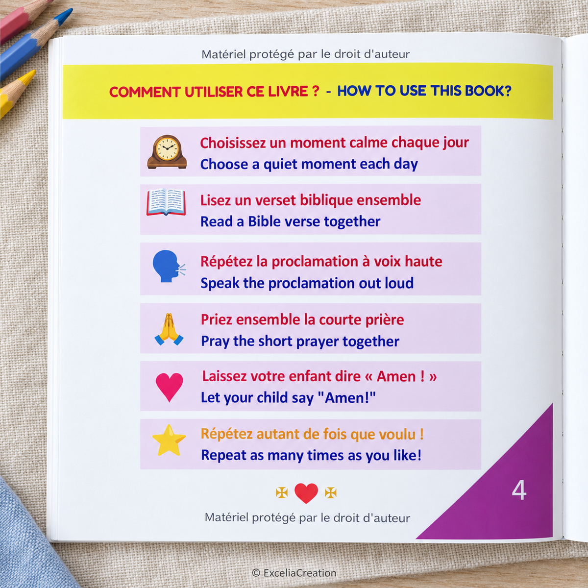 Gros plan du guide bilingue Comment utiliser ce livre