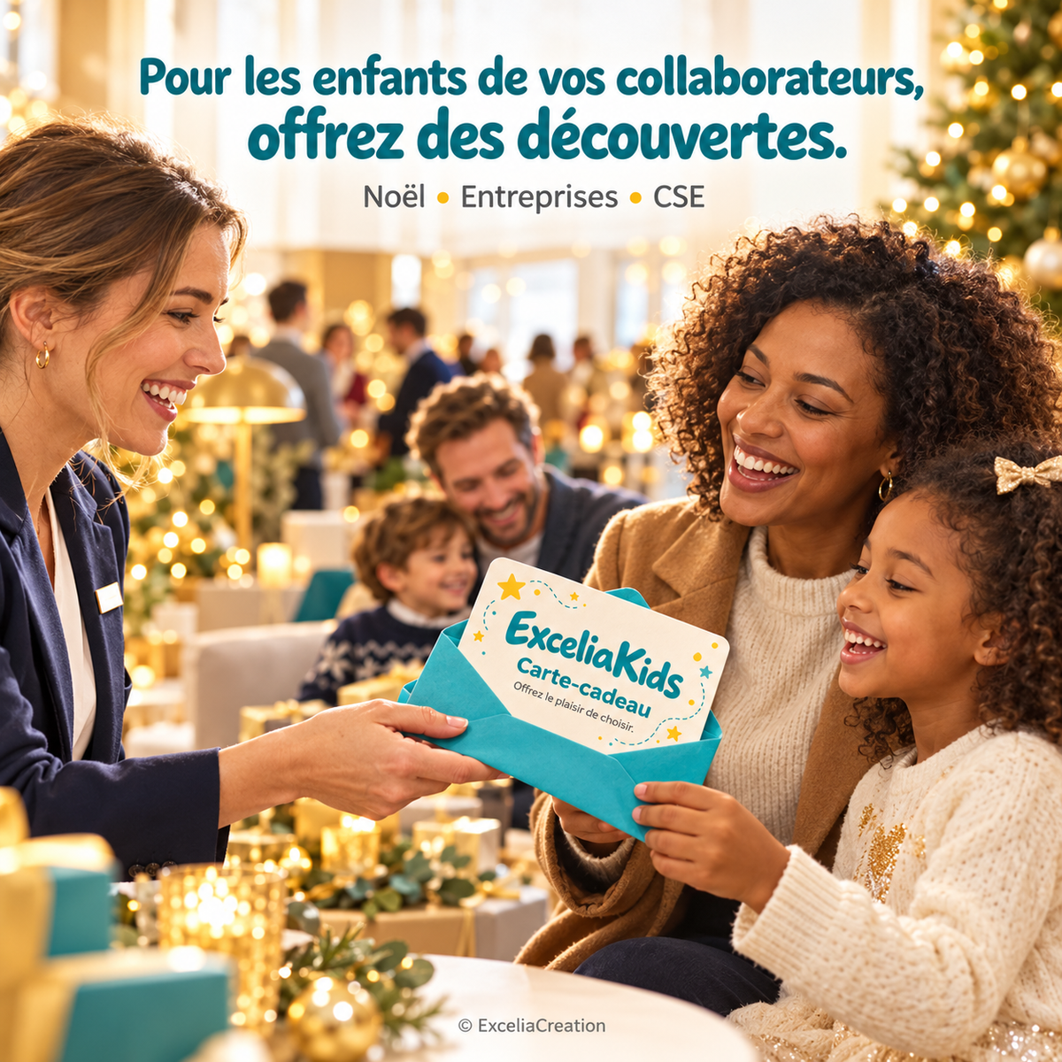 Carte-cadeau ExceliaKids pour Noël en entreprise et CSE