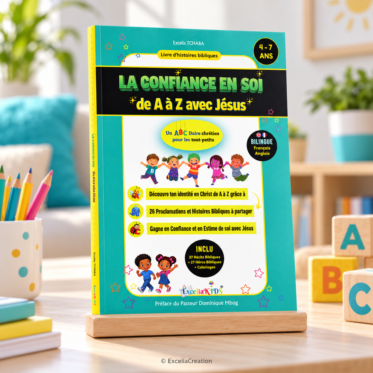 Couverture du livre La confiance en soi de A à Z avec Jésus – bilingue 4 à 7 ans