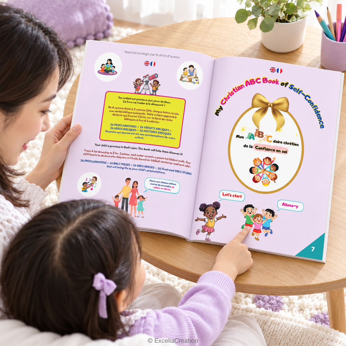 Lecture mère-fille des pages de présentation