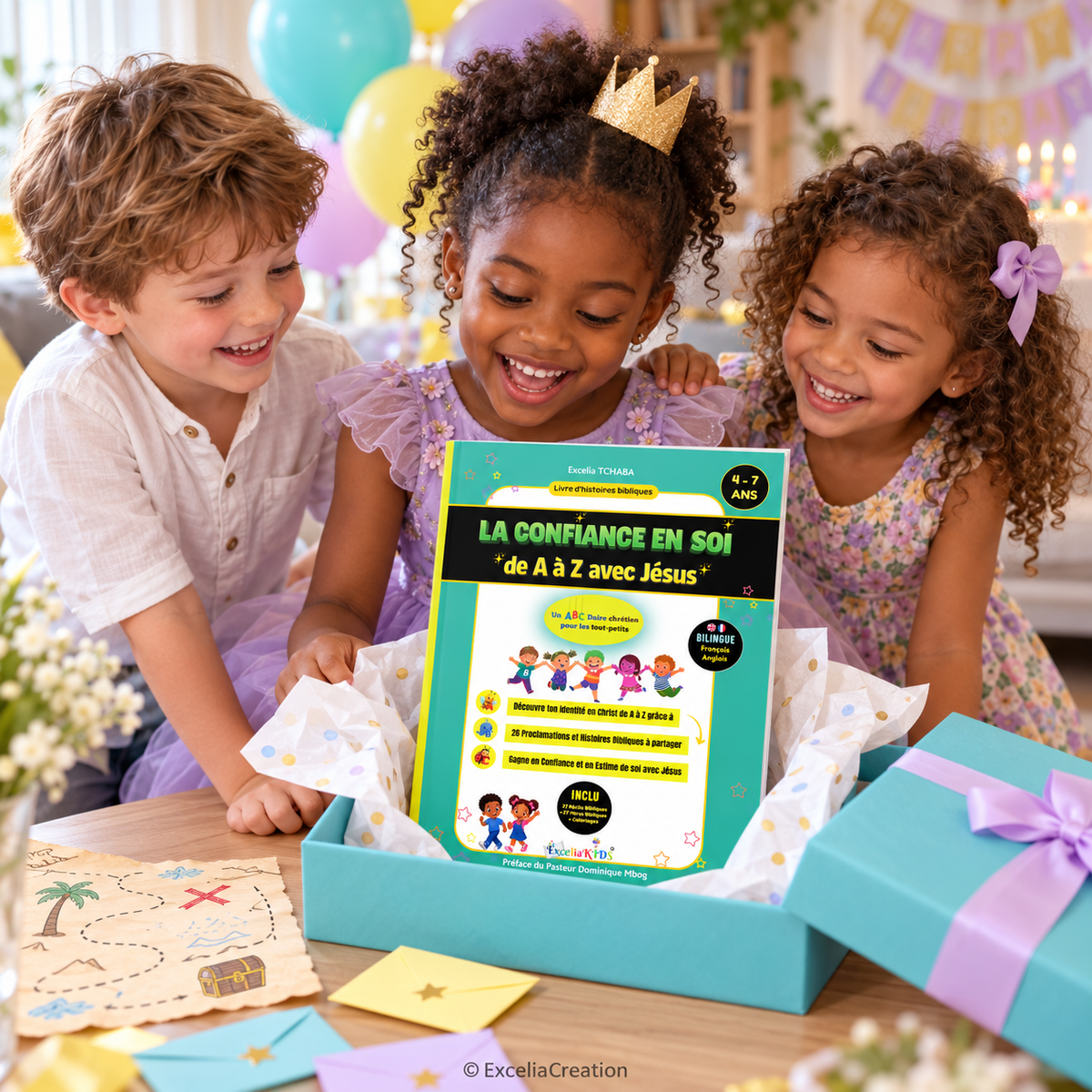 Le livre découvert dans un coffret pour un anniversaire
