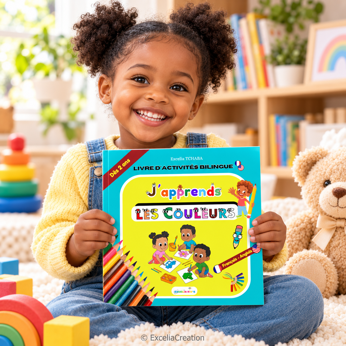 Petite lectrice présentant la nouvelle couverture