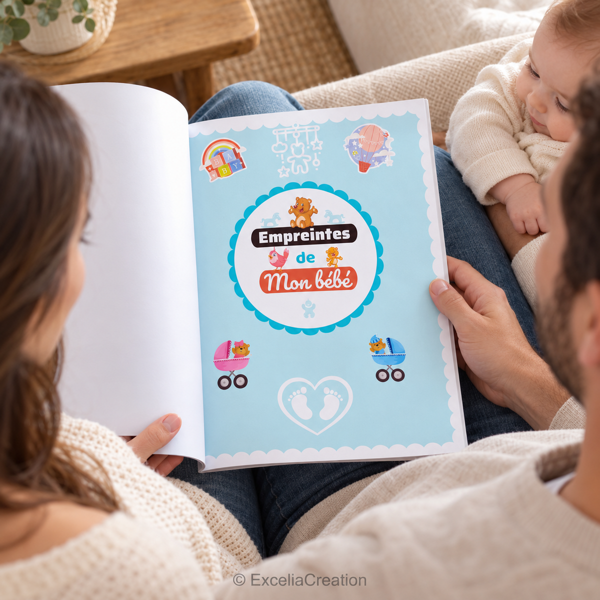 Page de titre Empreintes de mon bébé découverte en famille
