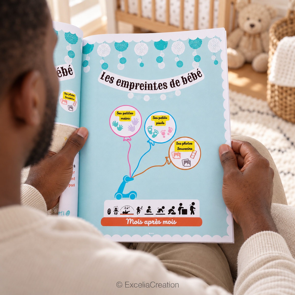 Un papa découvre la page Les empreintes de bébé