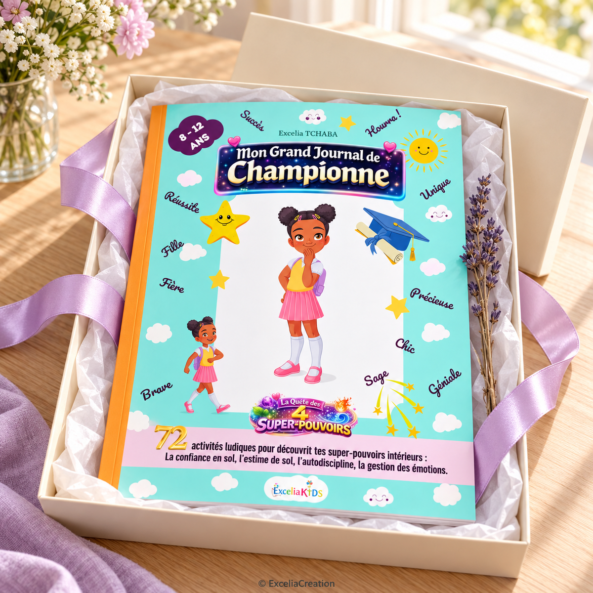 Idée de présentation cadeau du Journal de Championne en coffret