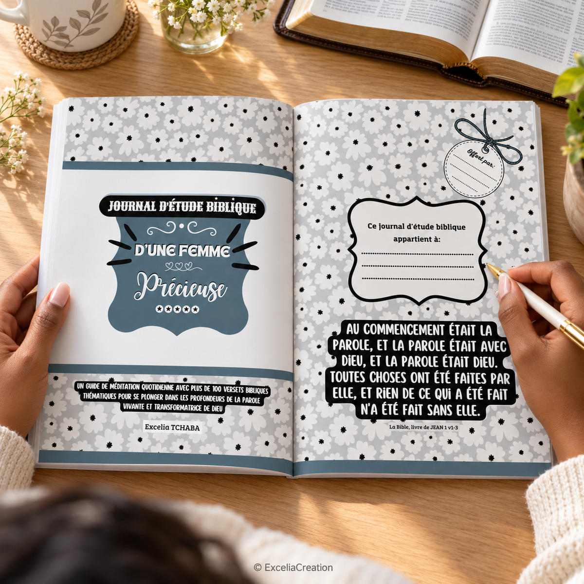 Pages d’introduction et d’appartenance du journal – © ExceliaCreation