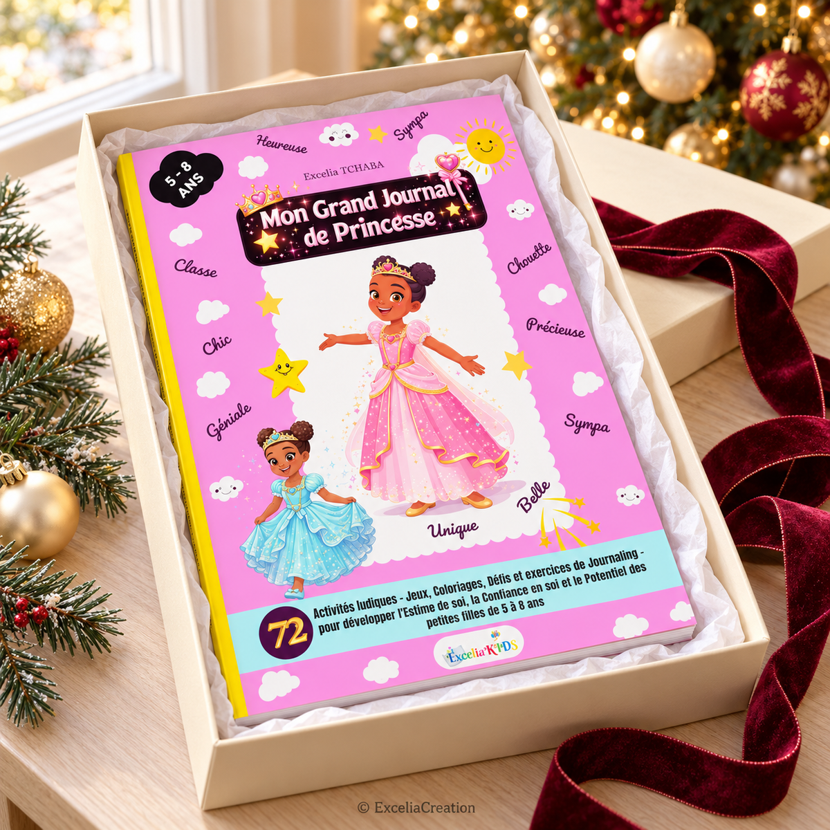 Présentation du journal dans un coffret de Noël