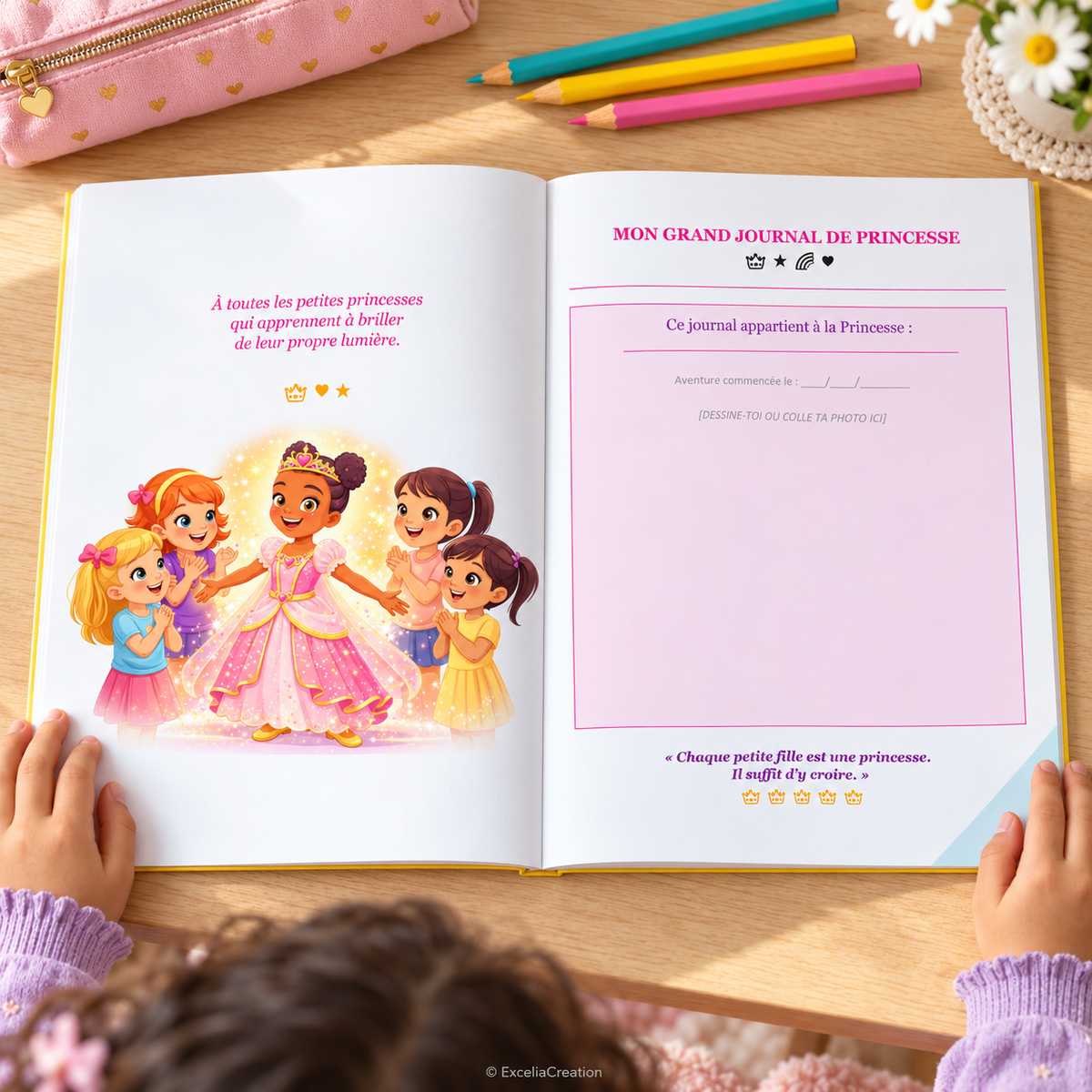Dédicace et page personnelle du Journal de Princesse