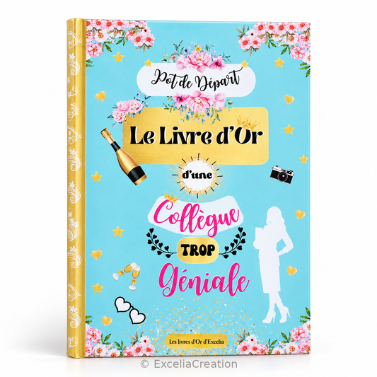 Couverture du livre d’or d’une collègue trop géniale, pot de départ