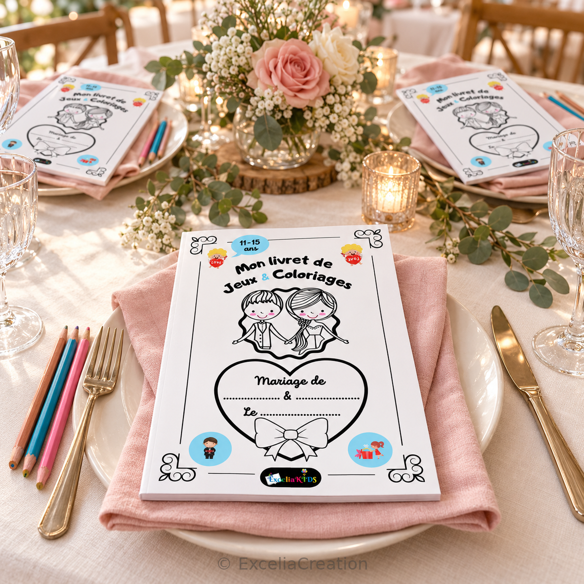 Livret mariage 11 à 15 ans — table