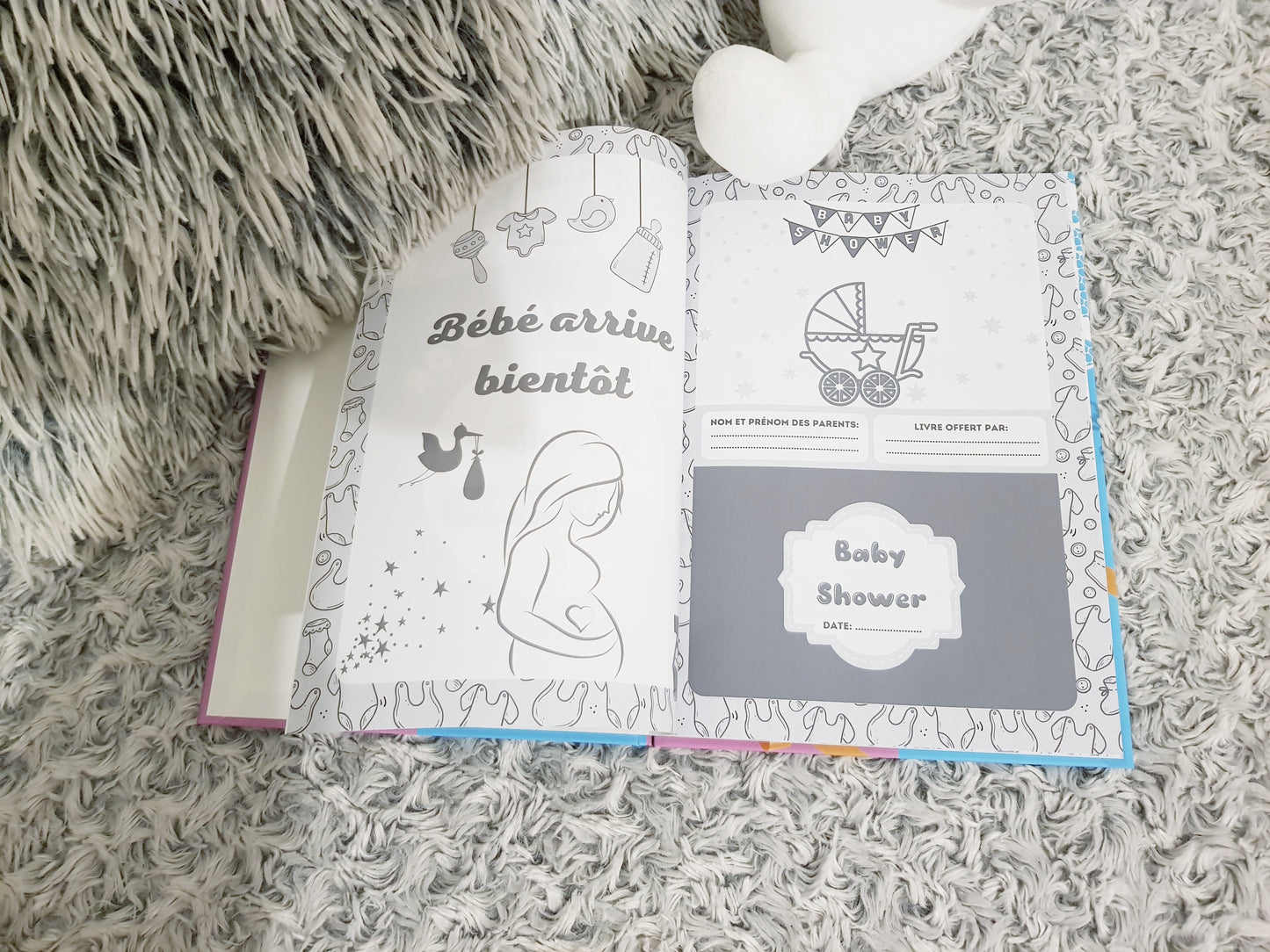 Livre d'Or personnalisé de Baby Shower: J'attends des bébés jumeaux garçon et/ou fille