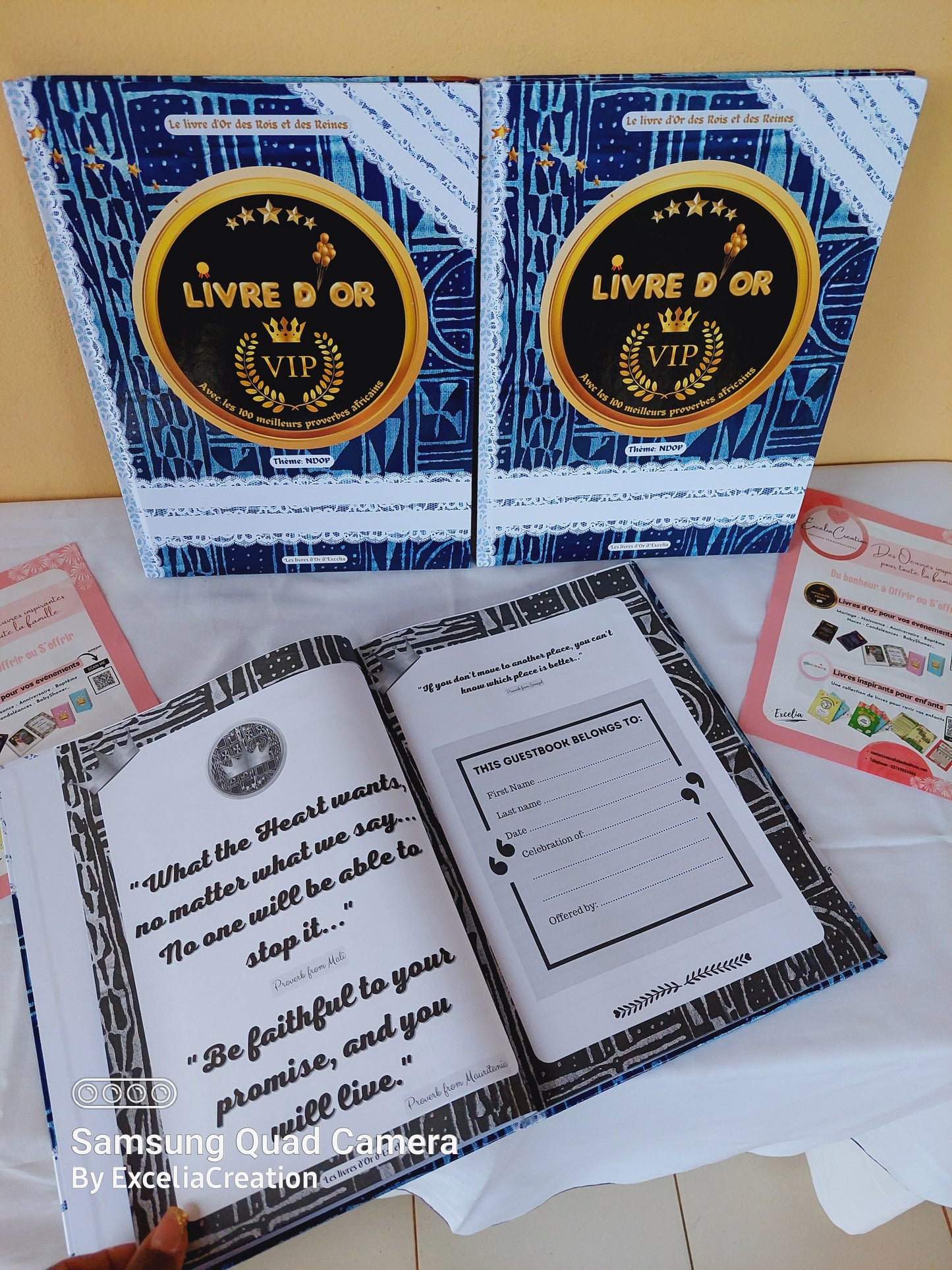 The VIP Guestbook of Kings and Queens, with the 100 best African proverbs, Theme NDOP African Bamileke culture