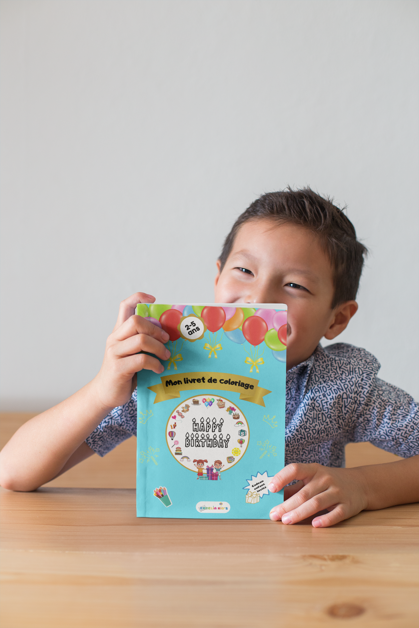 Livre de coloriage d'anniversaire pour les enfants - Livret d'activités à colorier – Beau cadeau pour enfants invités de 2 à 5 ans
