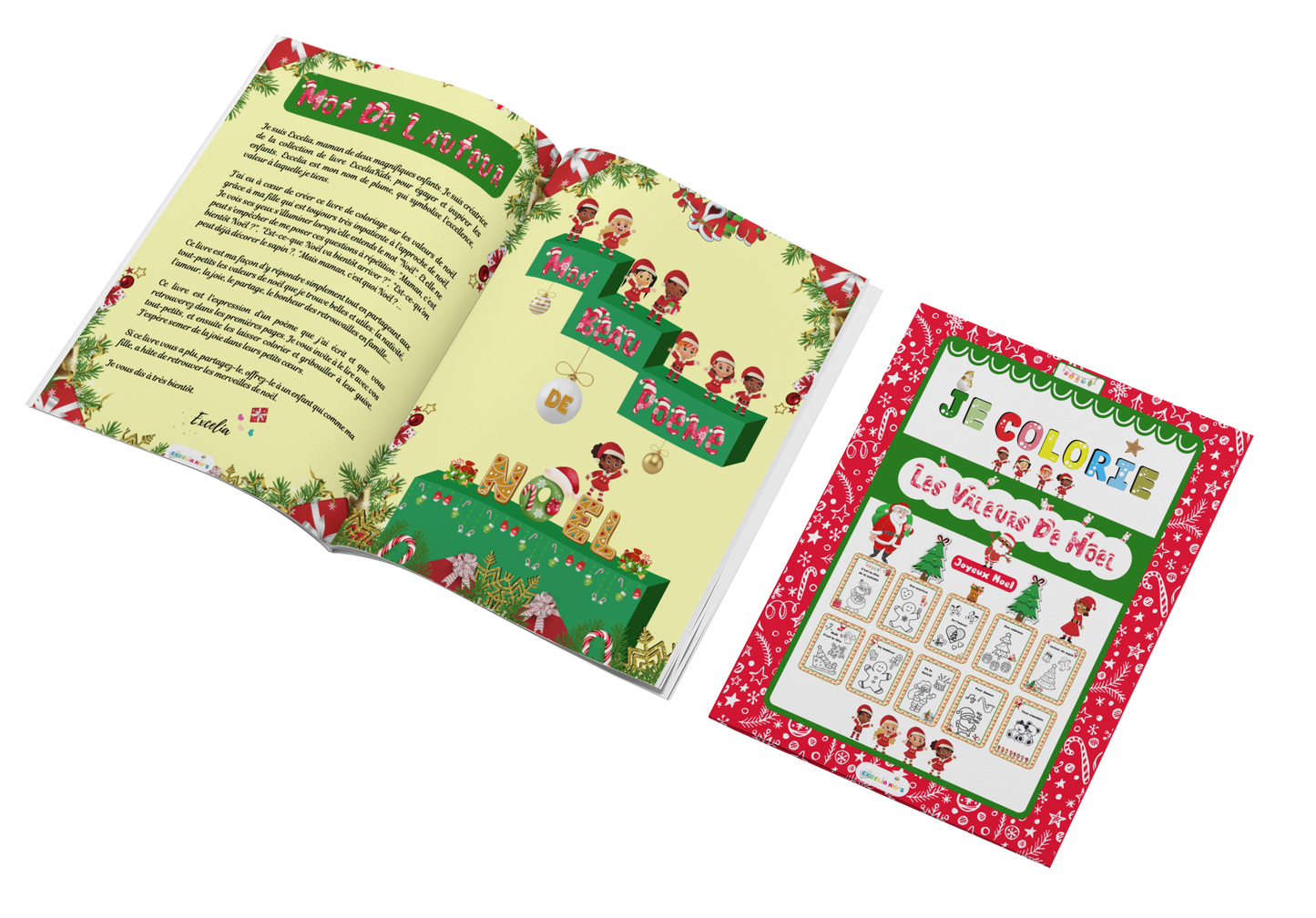 Je Colorie Les Valeurs de Noël, Joyeux Noël: Un livre inspirant sur les valeurs de noël, un beau poème de noël pour l'expliquer simplement à vos enfants